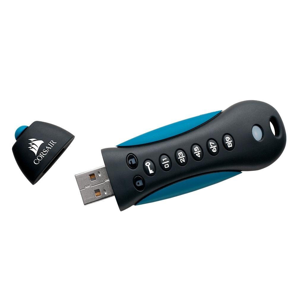 Pen Drive 256GB ( Balão.info) Padlock 3, USB 3.0, com Criptografia, Resistente à Água e Choque, Azul e Preto - CMFPLA3B-256GB - foto 3