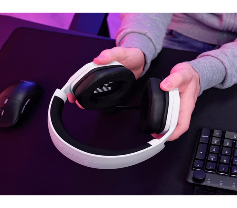 Headset Gamer GXTrust 492W Carus, Multiplataforma P3, Setup White, Branco - ( Balão.info - foto 2
