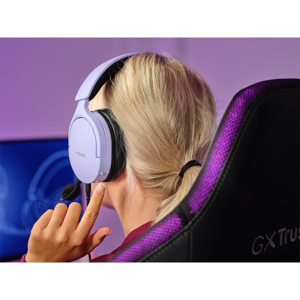 Headset Gamer GXTrust 489P Fayzo, Multiplataforma P3, PC e Consoles, Roxo - ( Balão.info - foto 12