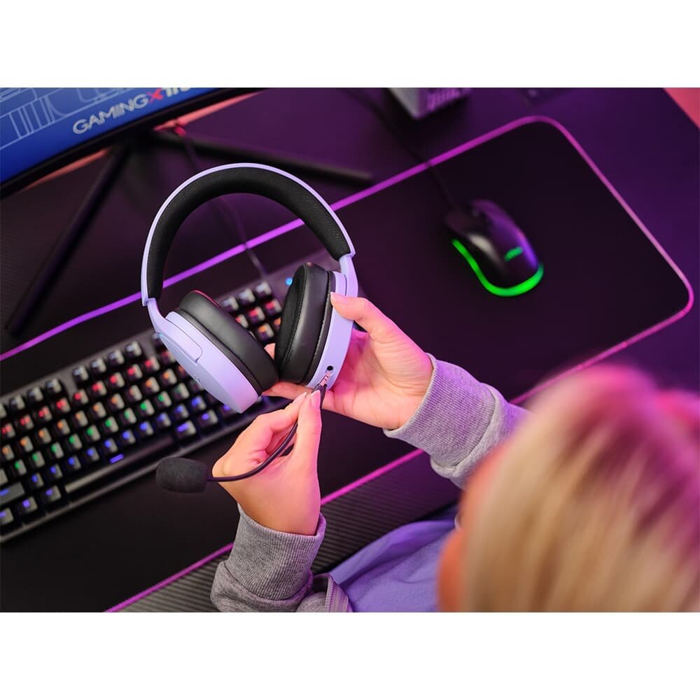 Headset Gamer GXTrust 490P Fayzo 7.1 Surround, RGB, Setup Lilás, Lilás - ( Balão.info - foto 10