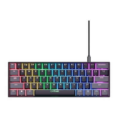 Teclado Mecânico Gamer GXTrust Gaming 867 Acira Mini, RGB, 60%, USB-A e USB-C, Preto - 24882
