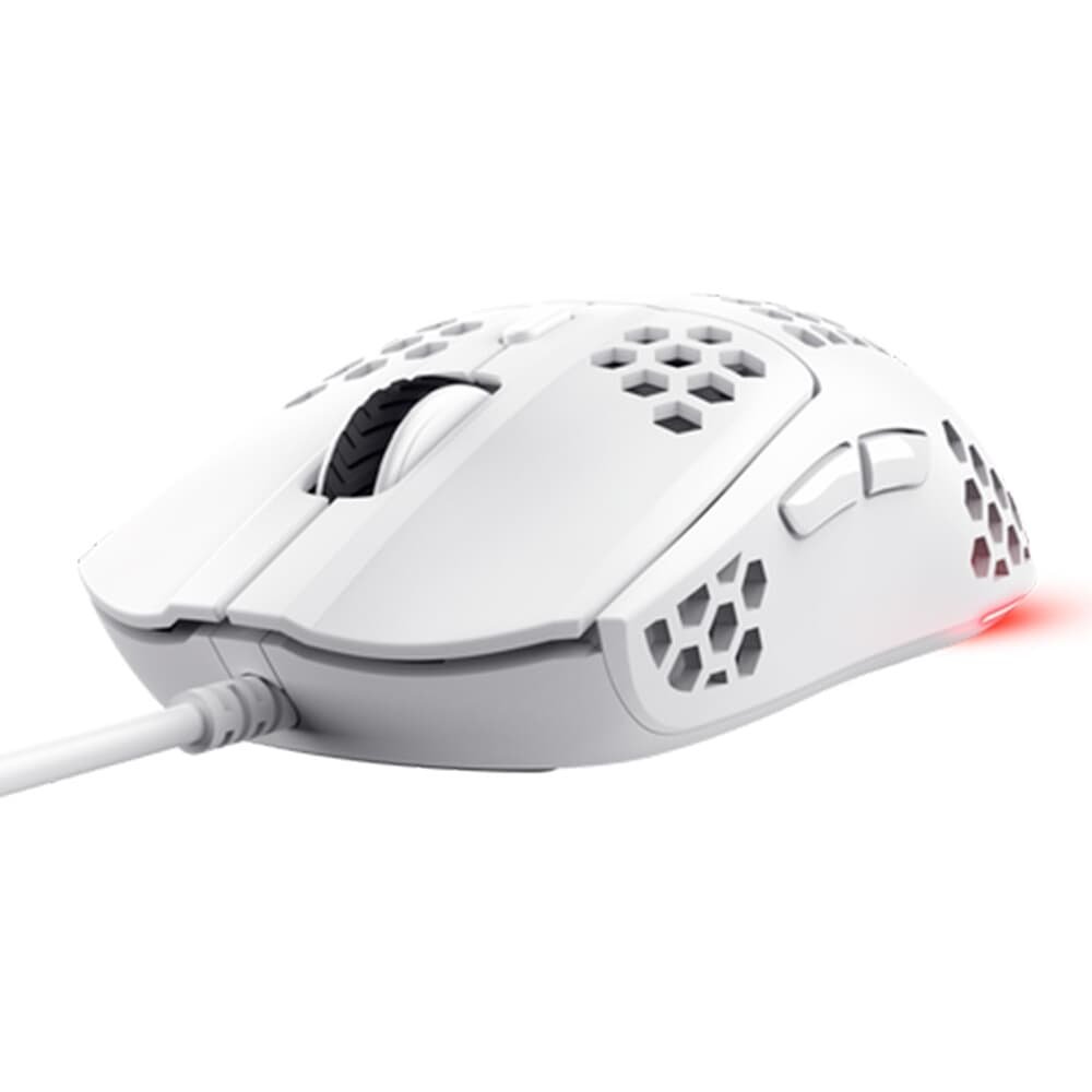 Imagem 3 de 4 do produto Mouse Gamer GXTrust 928W Helox Ultraleve, RGB, 6 Botões, 6400 DPI, USB, Branco - 25389