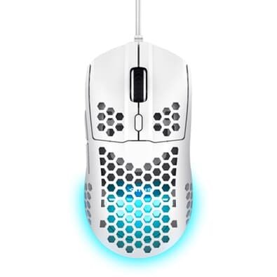 Mouse Gamer GXTrust 928W Helox Ultraleve, RGB, 6 Botões, 6400 DPI, USB, Branco - 25389