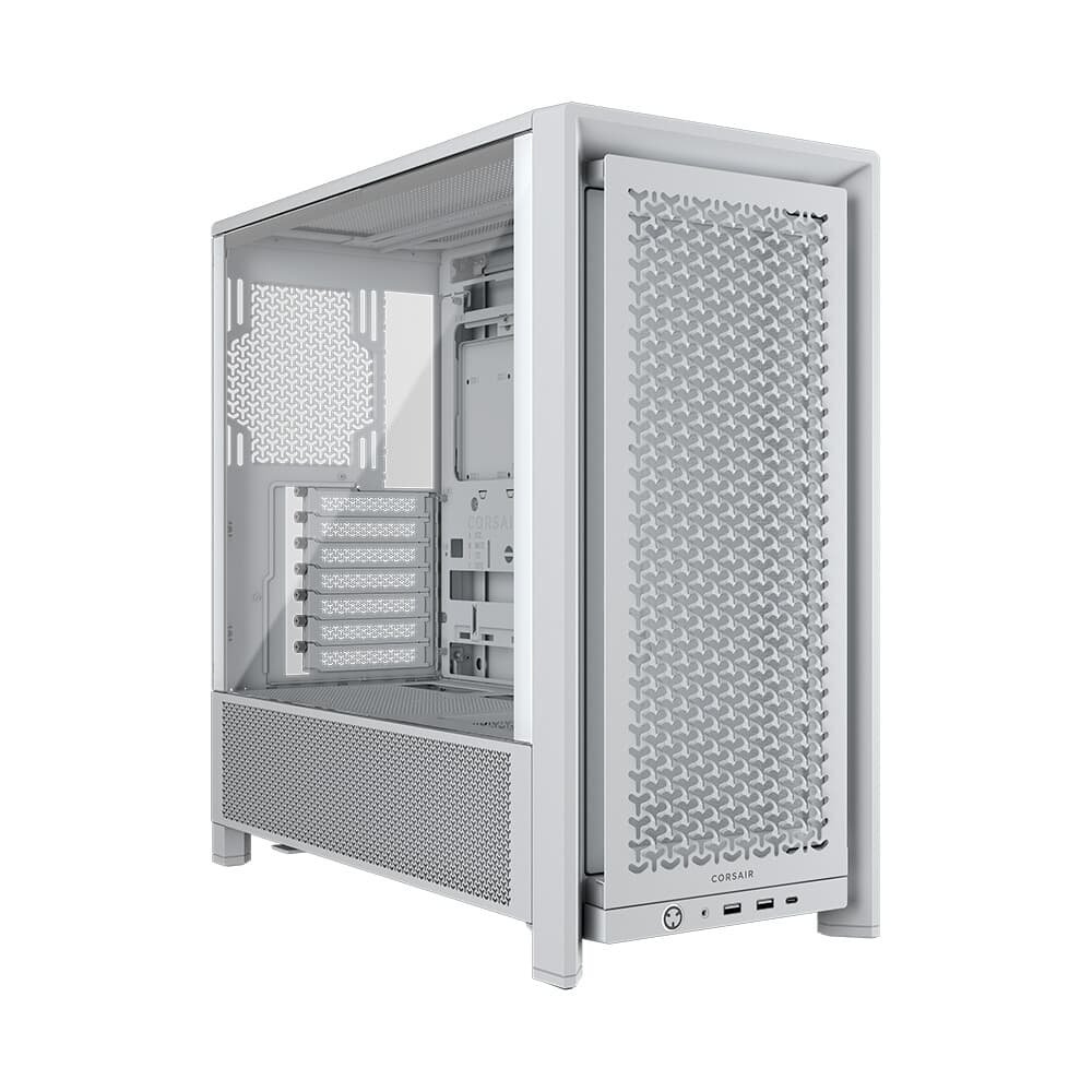 Gabinete Gamer Corsair Frame 4000D RS, Mid Tower, E-ATX, Modular High, Airflow, Lateral em Vidro Temperado, 3x FANs, Branco - CC-9011313-WW