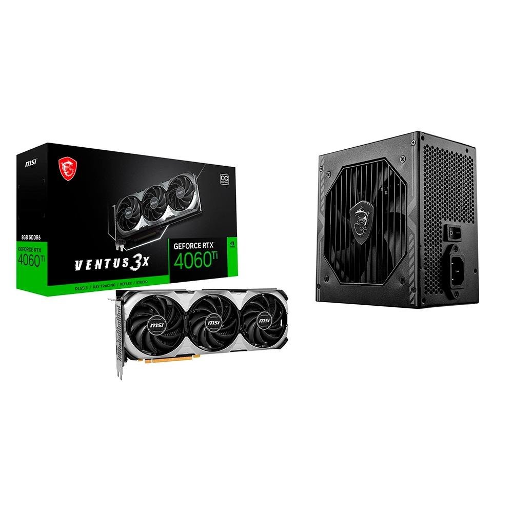 Kit Placa de Vídeo RTX 4060 Ti+Fonte MAG | KaBuM!