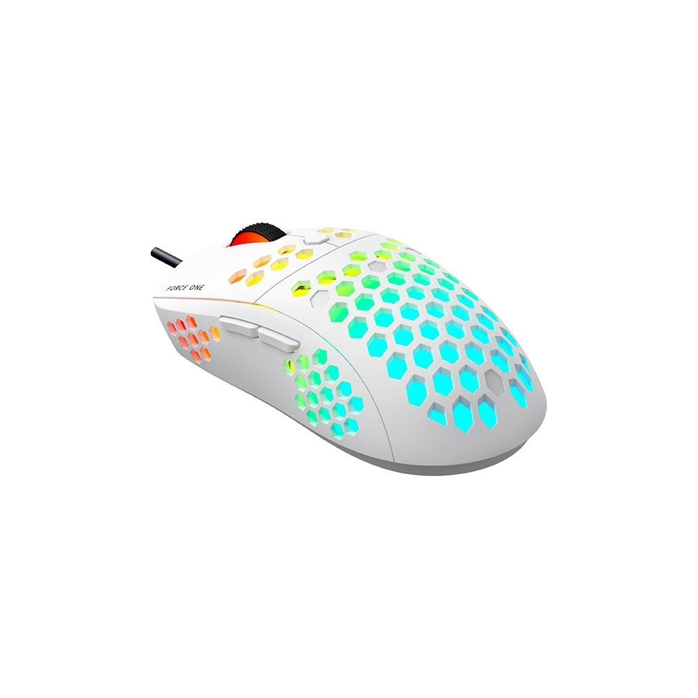 Mouse Gamer Force One Supernova, RGB, 20.000 DPI, Switches Huano, Sensor Optico, Branco - FR.MO.SP.01 - view 2