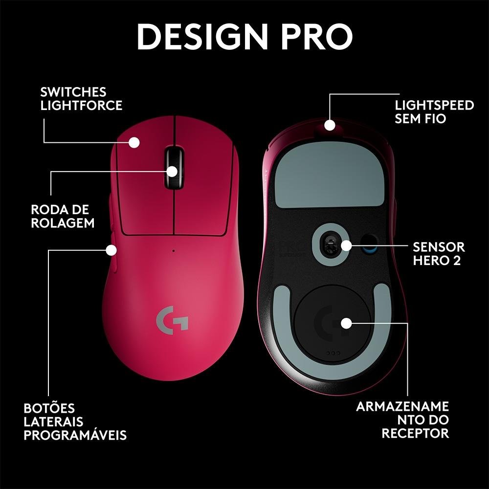 Mouse Gamer Sem Fio Logitech G Pro X | KaBuM!