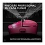 Mouse Gamer Sem Fio Logitech G Pro X Superlight 2 DEX, Lightspeed, 44.000 DPI, Design Assimétrico para Destros, Rosa Magenta- 910-007372