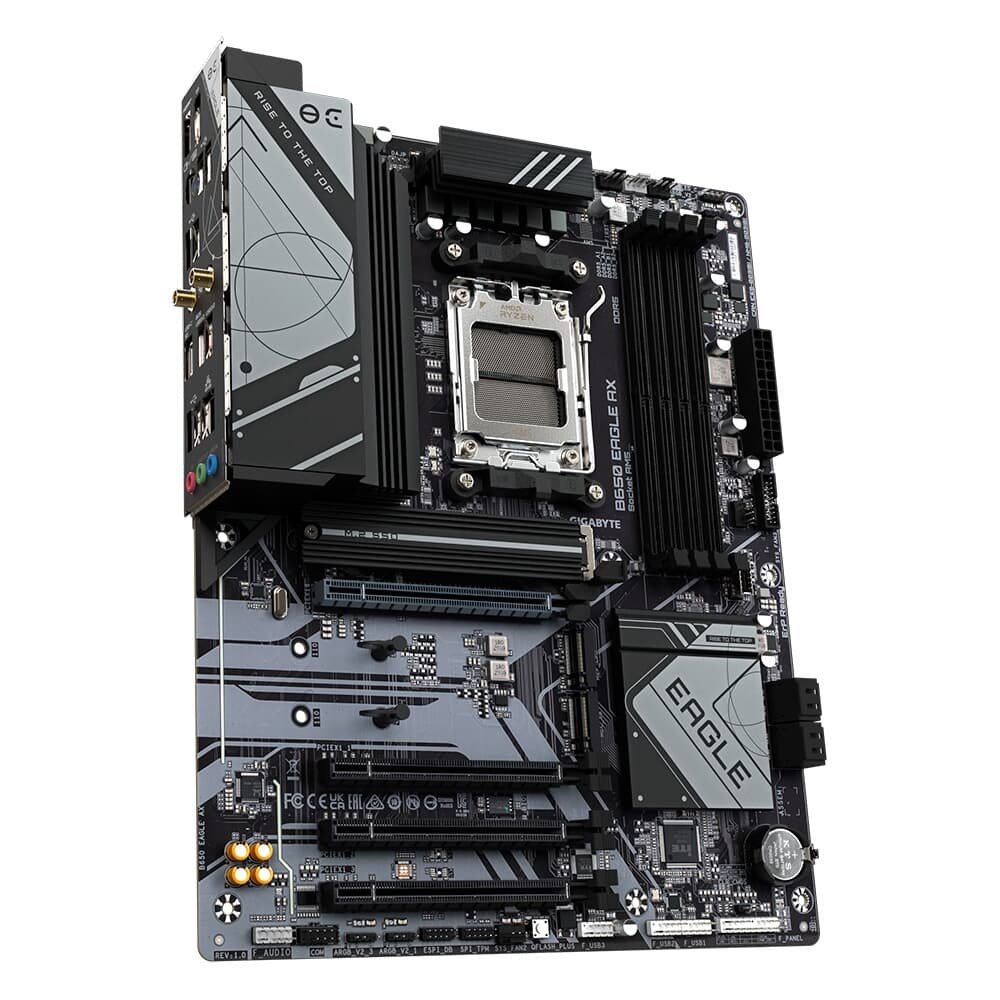 Placa Mãe Gigabyte B650 Eagle AX, AMD AM5, ATX, DDR5, LED RGB, Wi-Fi 6E, Bluetooth, Preto - 9MB65EGX-00-10 - view 3