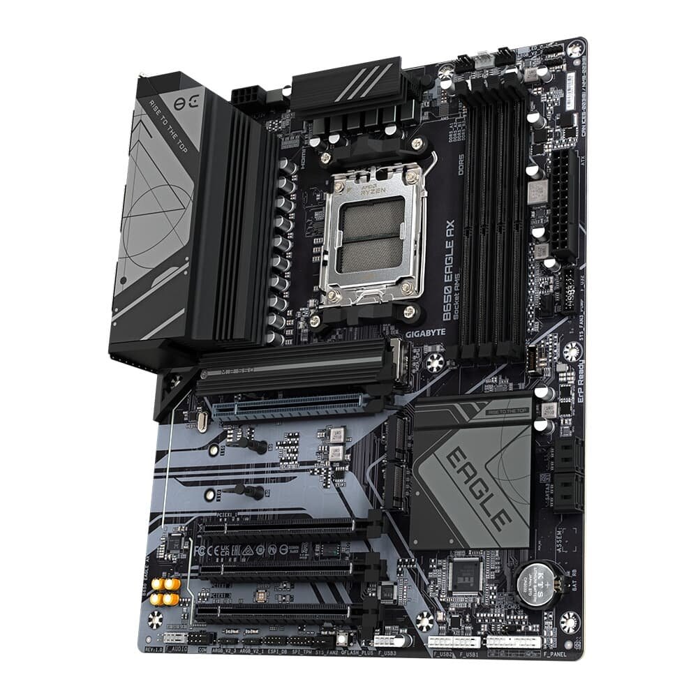 Placa Mãe Gigabyte B650 Eagle AX, AMD AM5, ATX, DDR5, LED RGB, Wi-Fi 6E, Bluetooth, Preto - 9MB65EGX-00-10 - view 4