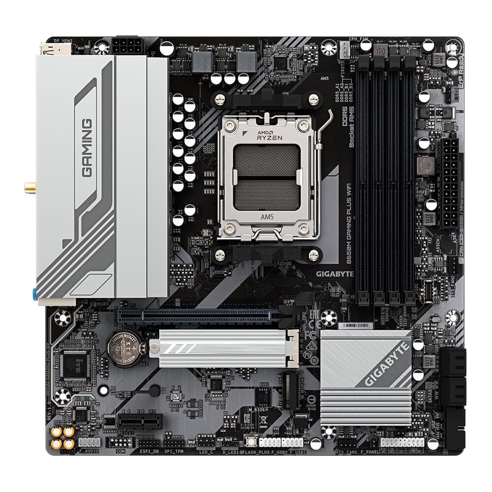 Placa Mãe Gigabyte B650M GAMING PLUS WIFI, AMD AM5, mATX, DDR5, LED RGB, WIFI, Bluetooth, Preto - 9MB65MGPW-00-10 - view 2