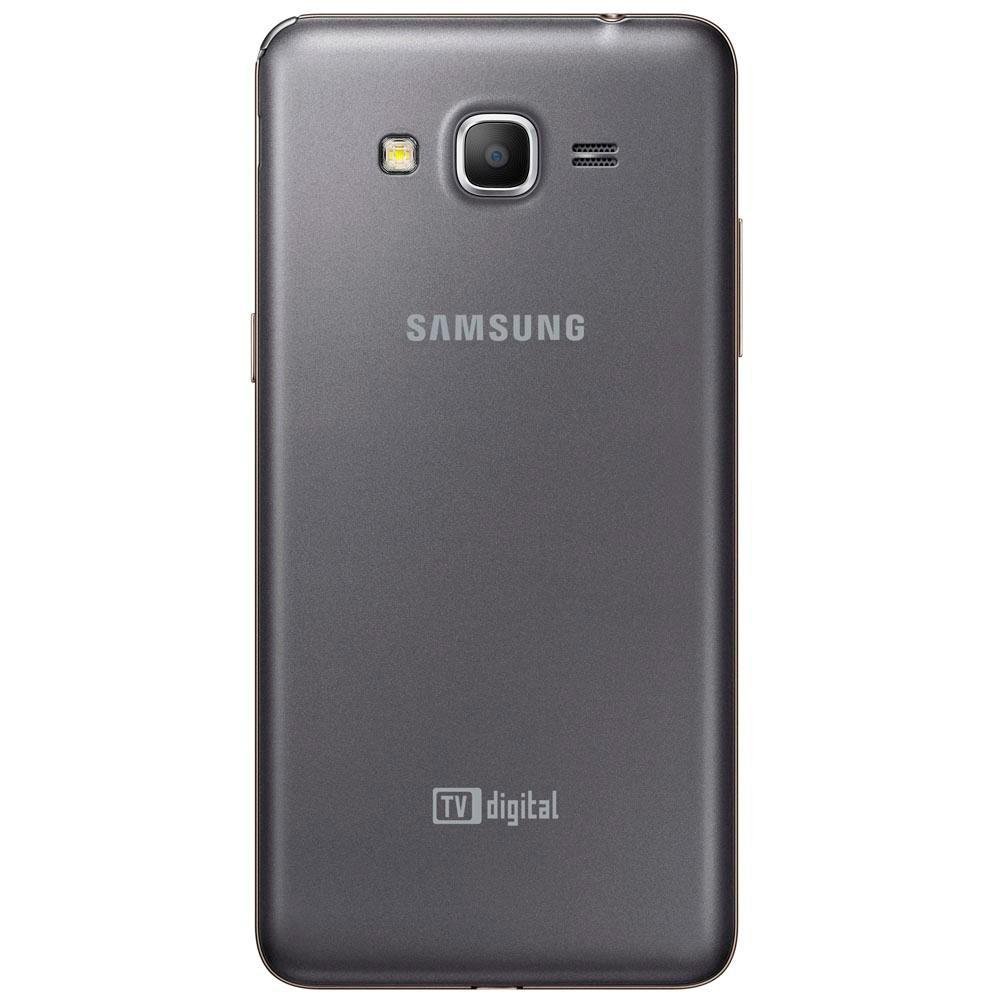 Smartphone Samsung Galaxy Gran Prime TV SMG531BT, Quad Core, Android 5.1, Tela 5, 8GB, 8MP, 3G, Dual Chip, Desbloq Cinza