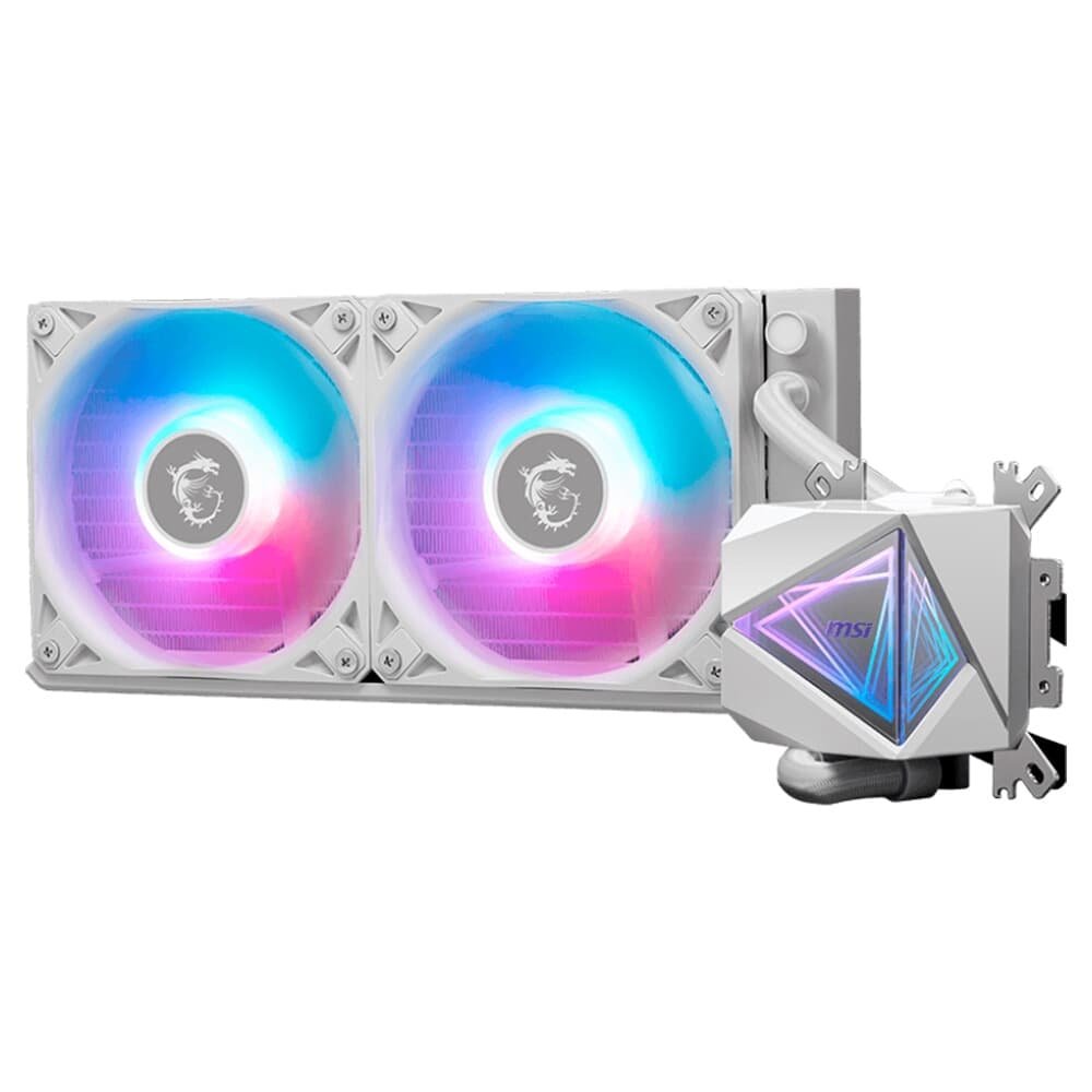 Imagem 2 de 2 do produto Water Cooler MSI MAG Coreliquid I240, ARGB, 240mm, Intel e AMD, Branco - MAG CORELIQUID I240 WHITE