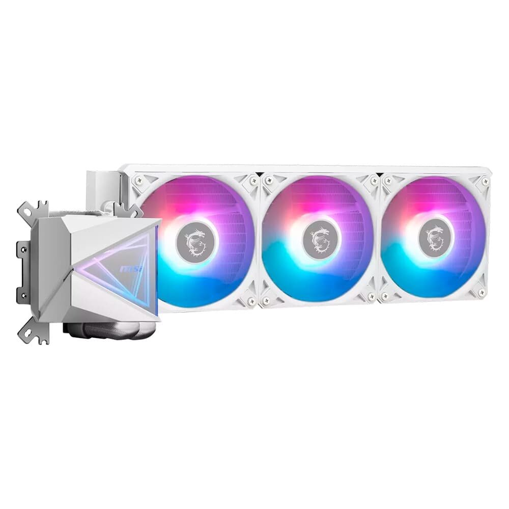 Imagem 2 de 3 do produto Water Cooler MSI MAG Coreliquid I360, ARGB, 360mm, Intel e AMD, Branco - MAG CORELIQUID I360 WHITE
