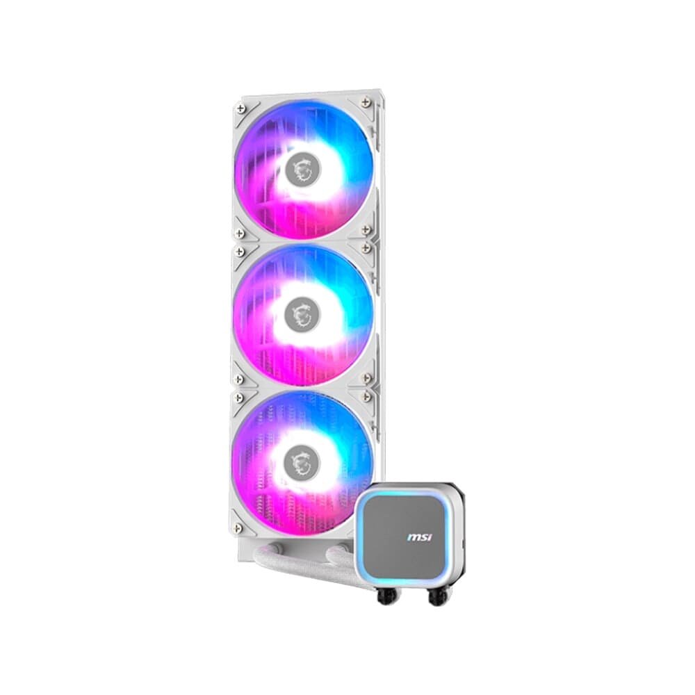 Water Cooler MSI MAG Coreliquid A13, ARGB, 360mm, Intel e AMD, Branco - MAG CORELIQUID A13 360 WHITE Water Cooler MSI MAG Coreliquid A13, ARGB, 360mm, Intel e AMD, Branco - MAG CORELIQUID A13 360 WHITE