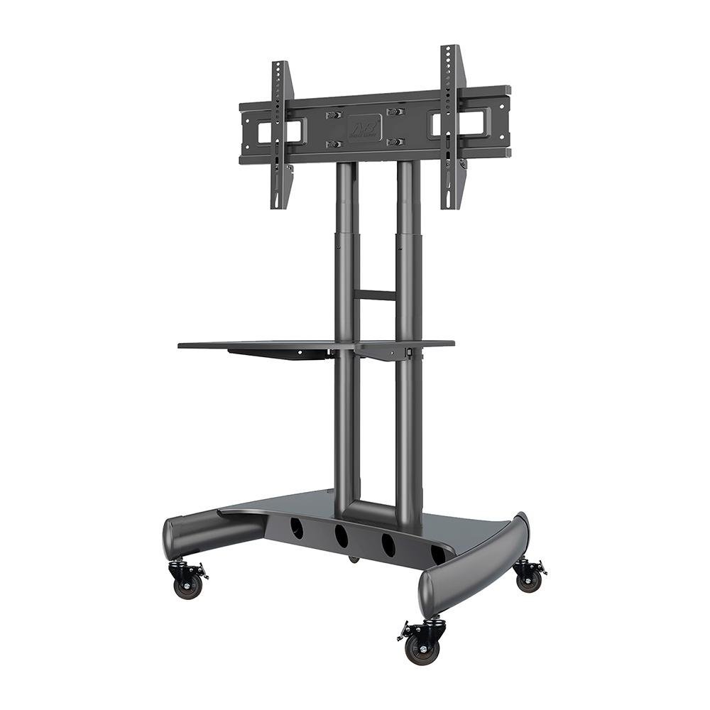 Imagem 2 de 5 do produto Suporte Pedestal Móvel para TV, 32" a 75", Altura Ajustável Manual, Alumínio, Preto - NB-AVA1500-60-1P