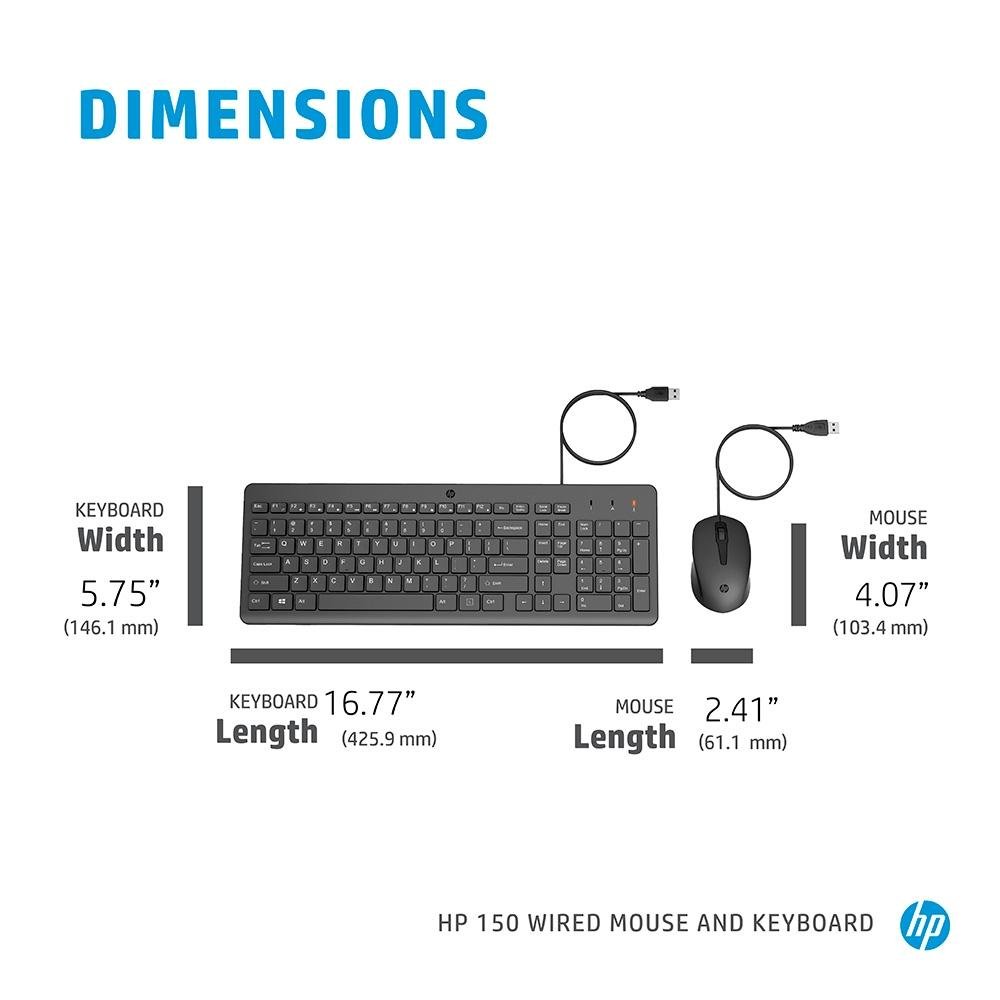 Kit Teclado e Mouse ( Balão.info) 150, USB-A, Layout BR, Preto - 240J7AA#AC4 - foto 4