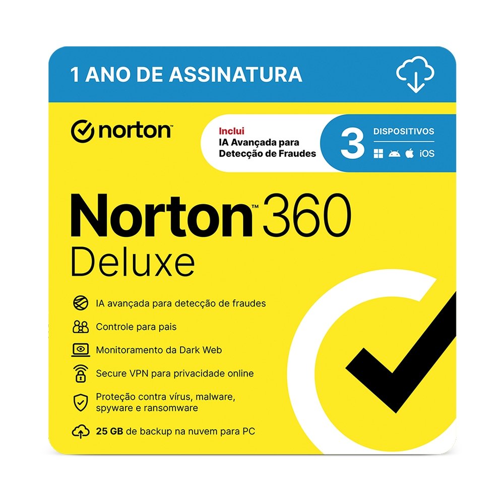 Norton 360 Deluxe 3 Dispositivos, 12 Meses, ESD - 21405649