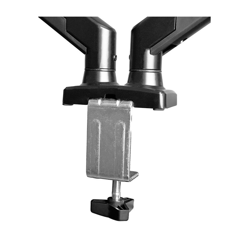 Imagem 7 de 7 do produto Suporte De Mesa Bluecase Ergo Flexy Para Dois Monitores, 12" a 32", Tri-Articulado, Pistão a Gás, Até 10+10kg, Vesa, Preto - BSMTG02-3BBX