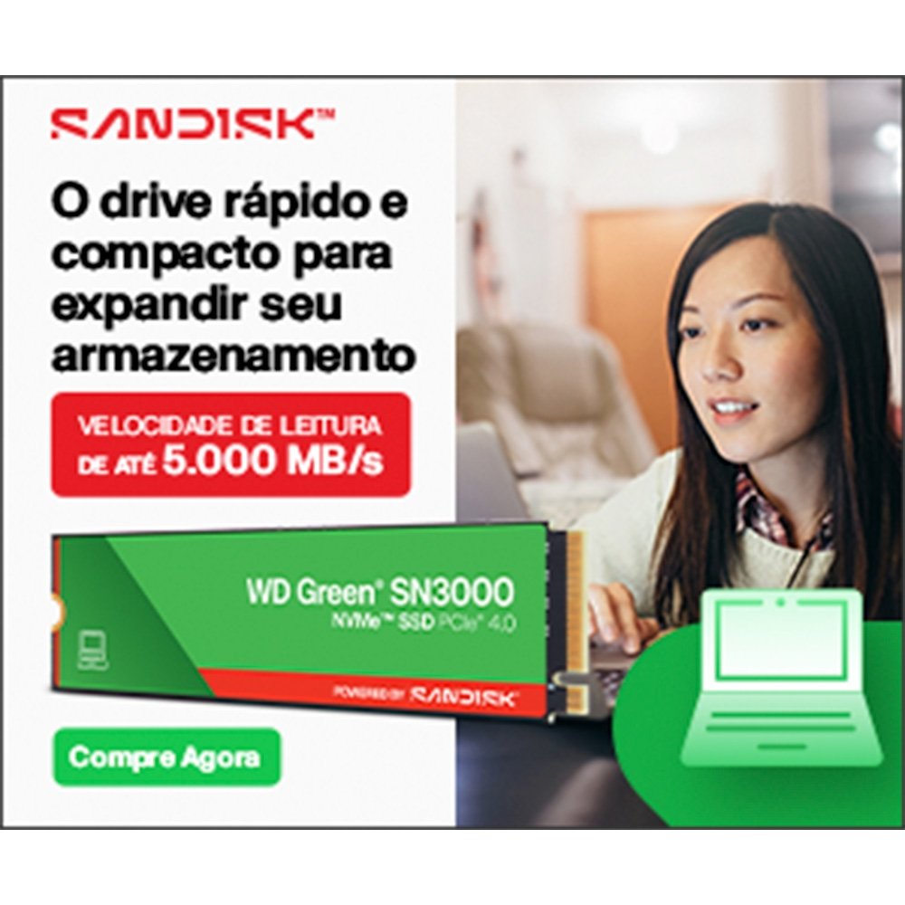Imagem 2 de 10 do produto SSD Sandisk SN3000, 500 GB, M.2 2280, PCIe, NVMe, Leitura 5000 MB/s, Gravação 4100 MB/s - WDS500G4G0E