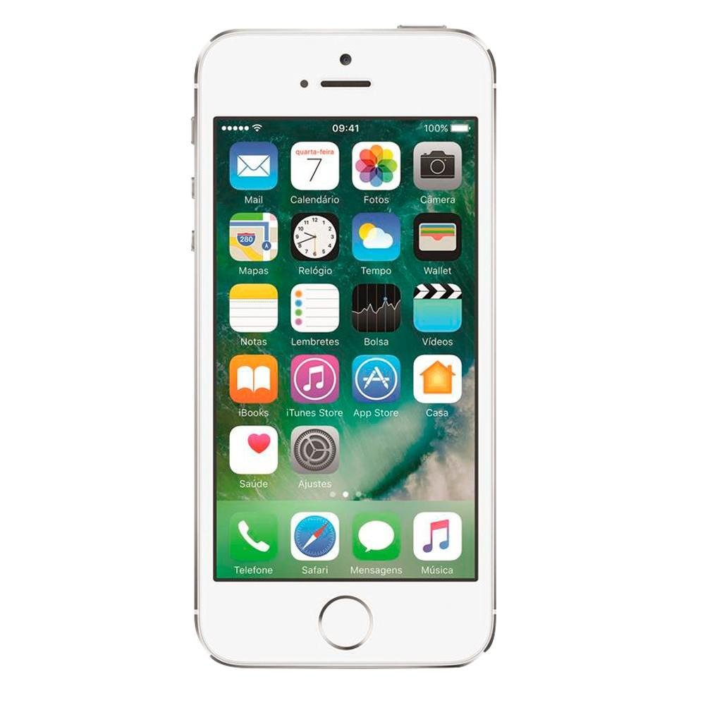 Imagem 4 de 4 do produto Apple iPhone 5S, Chip A7, iOS 8, Tela 4´, 16GB, Câmera 8MP, 4G, Desbloqueado - Prata