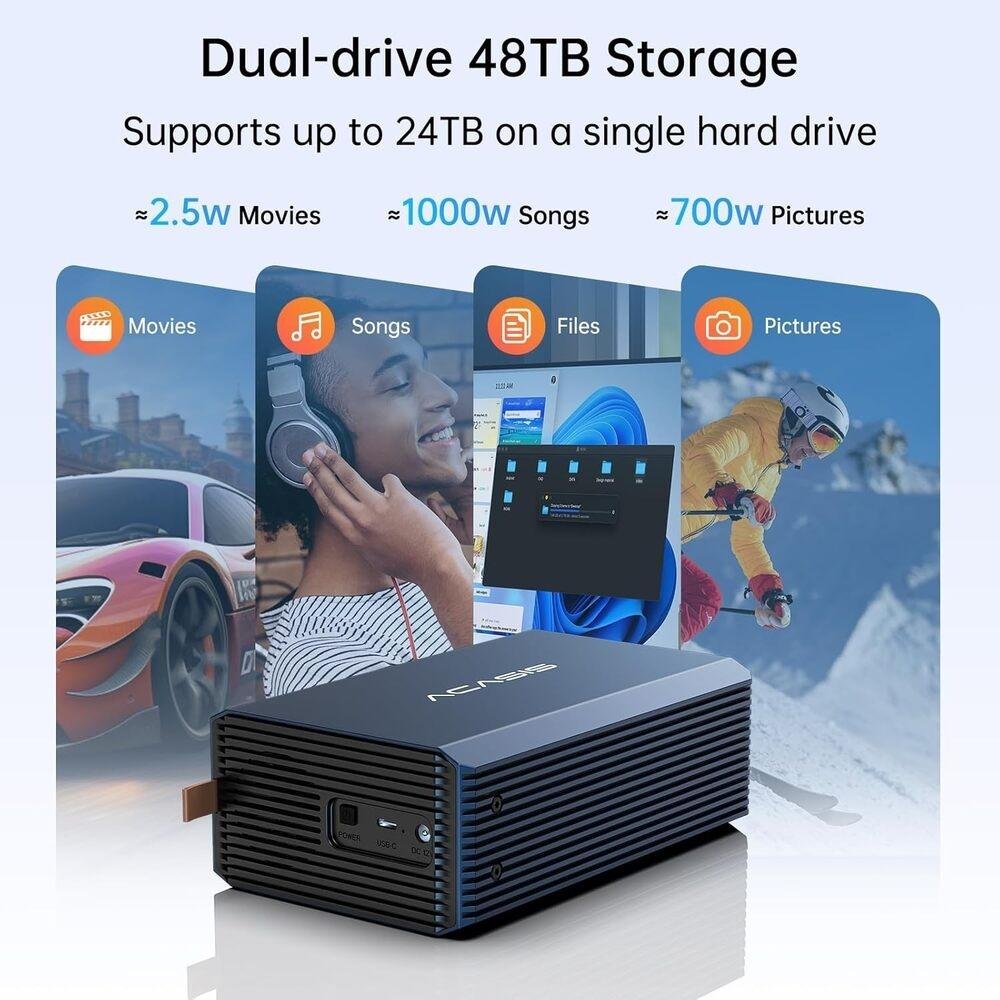 Case Acasis Com 2 Baias Alumínio USB 3.0 Raid HD Sata/SSD 2.5" E 3.5"