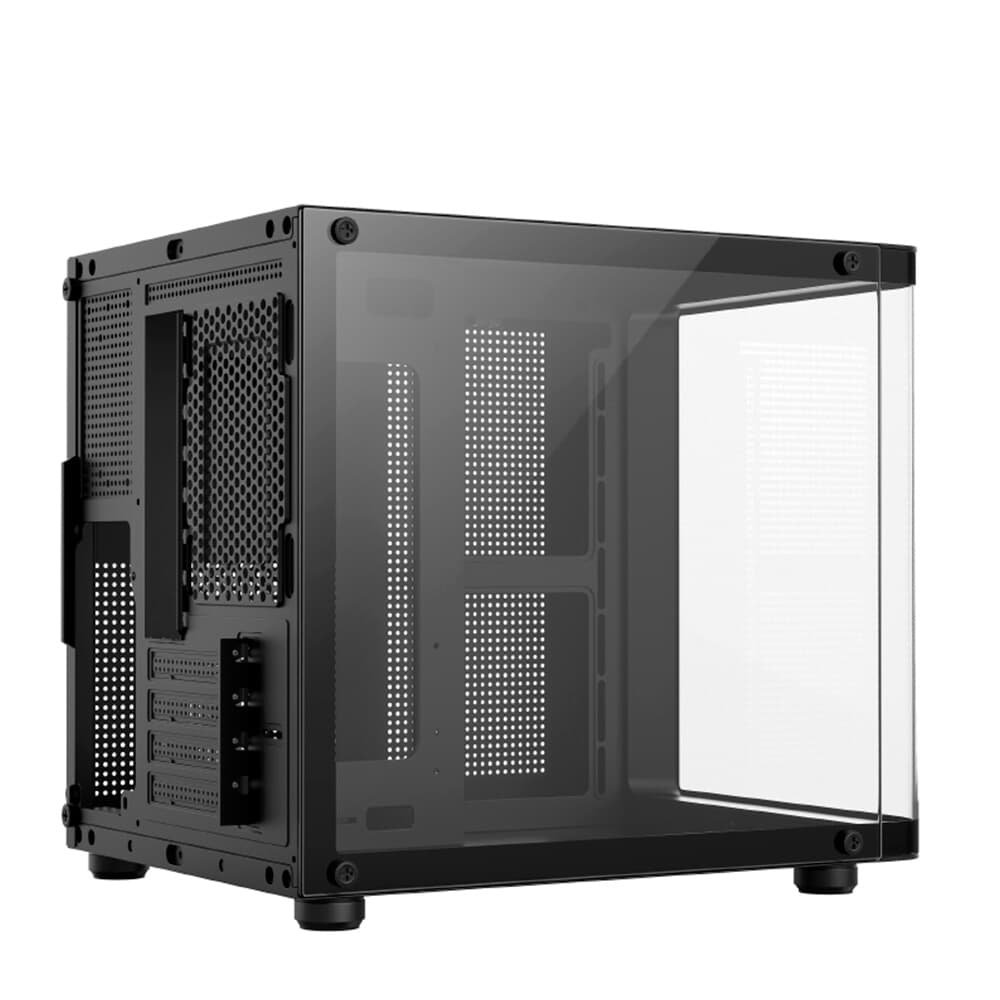 Imagem 8 de 9 do produto Gabinete Gamer HAYOM, Mini Tower, Lateral e Frontal em vidro, 4x FANs, Preto - GB1798