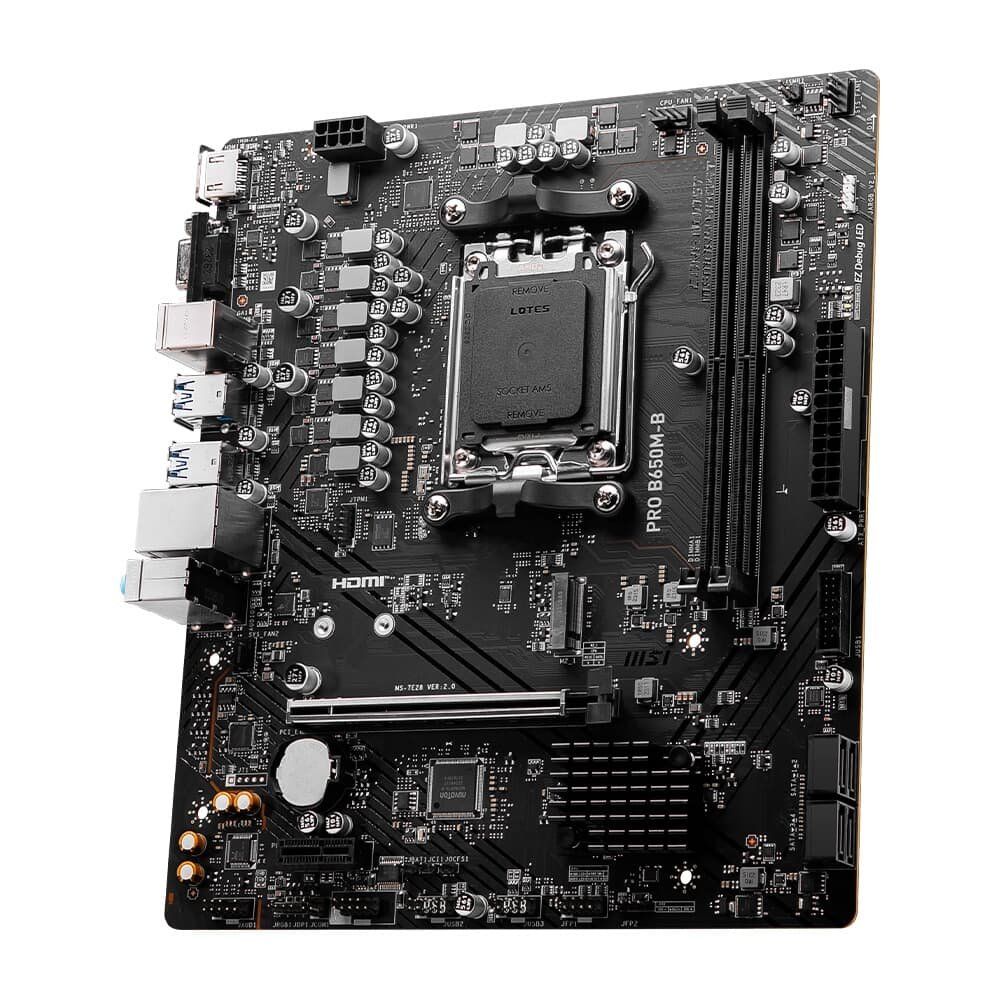 Imagem 4 de 5 do produto Placa Mãe MSI PRO B650M-B, AMD AM5, mATX, DDR5, Preto - PRO B650M-B
