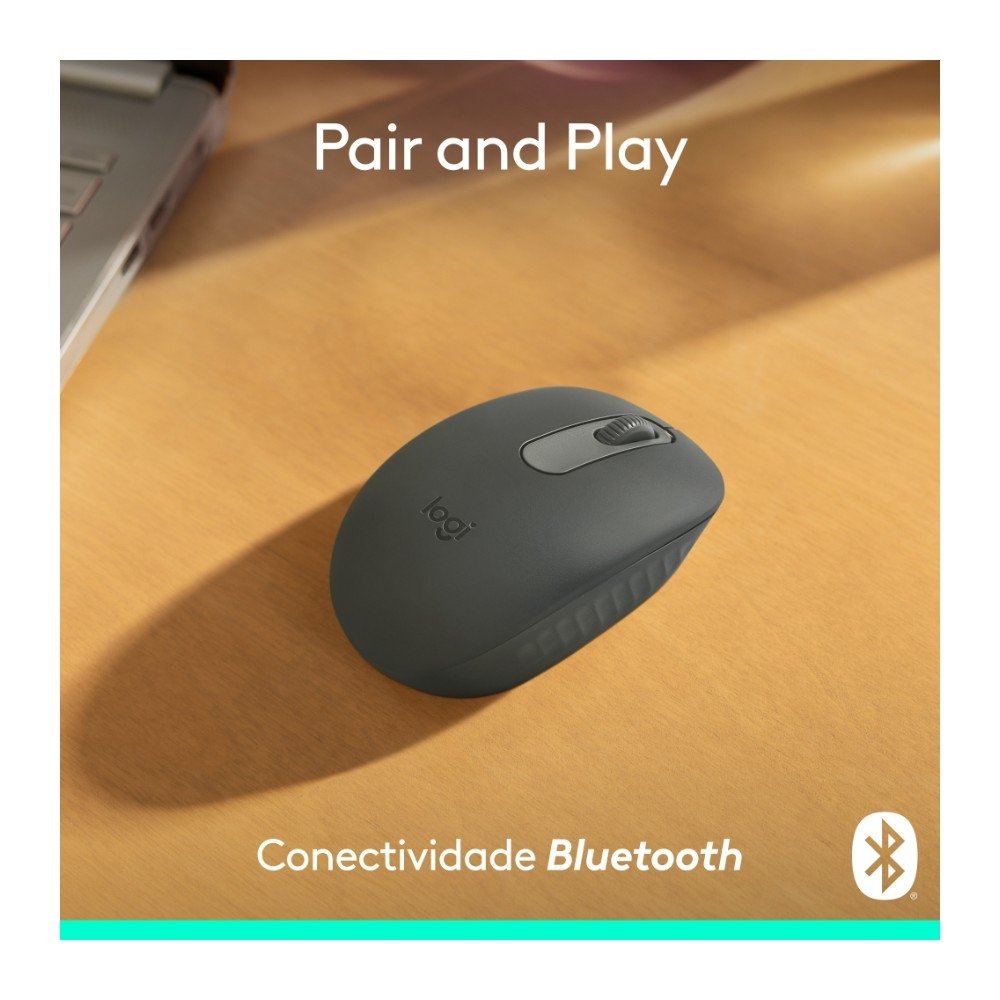 Mouse Sem Fio ( Balão.info) M196, Ambidestro Compacto, Bluetooth, Compatível com PC e Mac, Grafite - 910-( Balão.info - foto 3