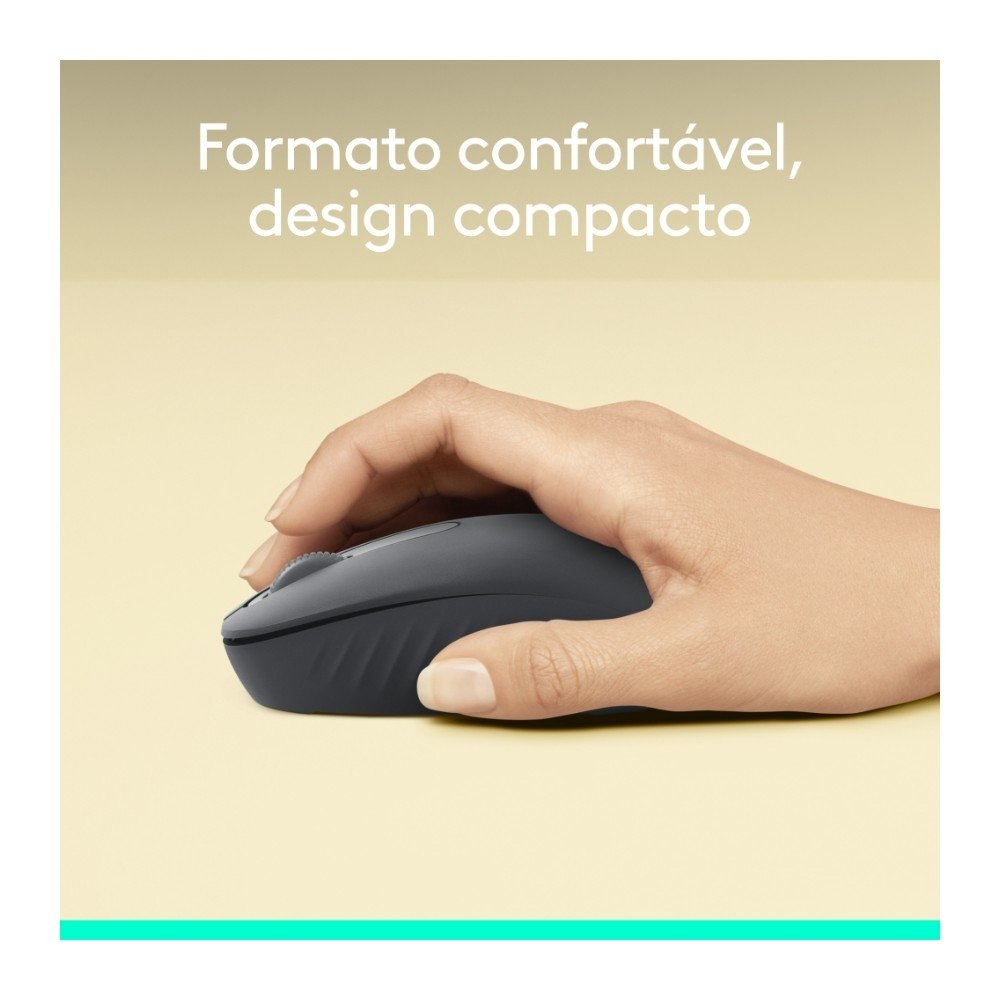 Mouse Sem Fio ( Balão.info) M196, Ambidestro Compacto, Bluetooth, Compatível com PC e Mac, Grafite - 910-( Balão.info - foto 4