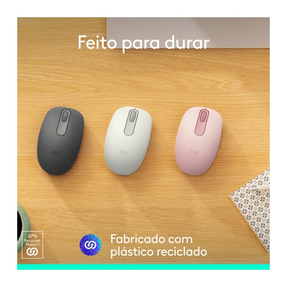 Mouse Sem Fio ( Balão.info) M196, Ambidestro Compacto, Bluetooth, Compatível com PC e Mac, Grafite - 910-( Balão.info - foto 5
