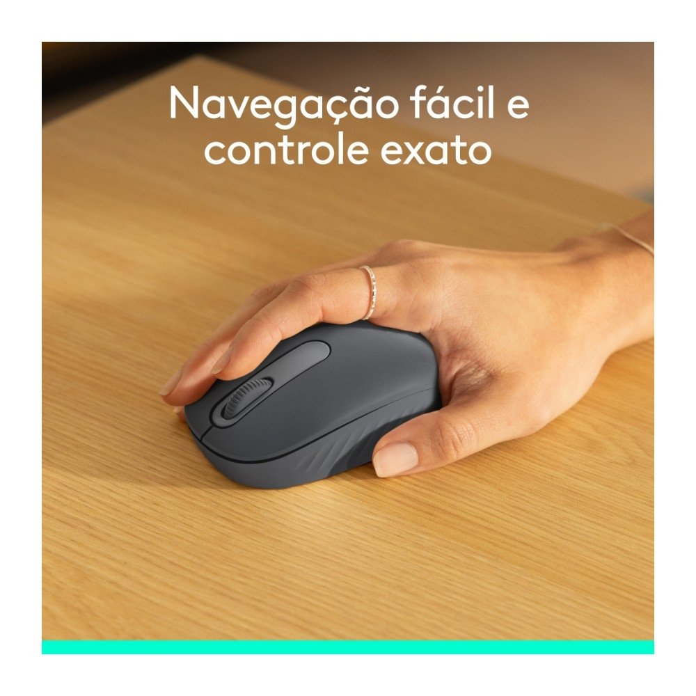 Mouse Sem Fio ( Balão.info) M196, Ambidestro Compacto, Bluetooth, Compatível com PC e Mac, Grafite - 910-( Balão.info - foto 6