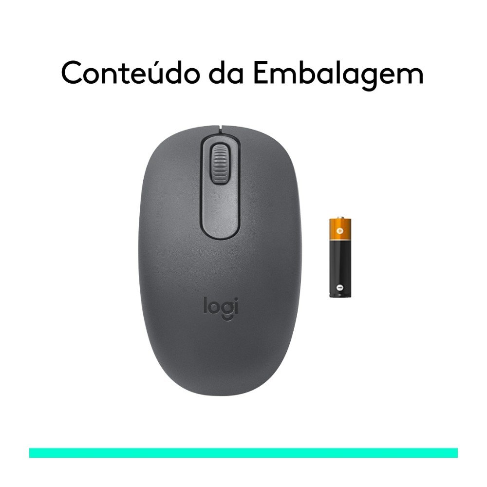Mouse Sem Fio ( Balão.info) M196, Ambidestro Compacto, Bluetooth, Compatível com PC e Mac, Grafite - 910-( Balão.info - foto 10