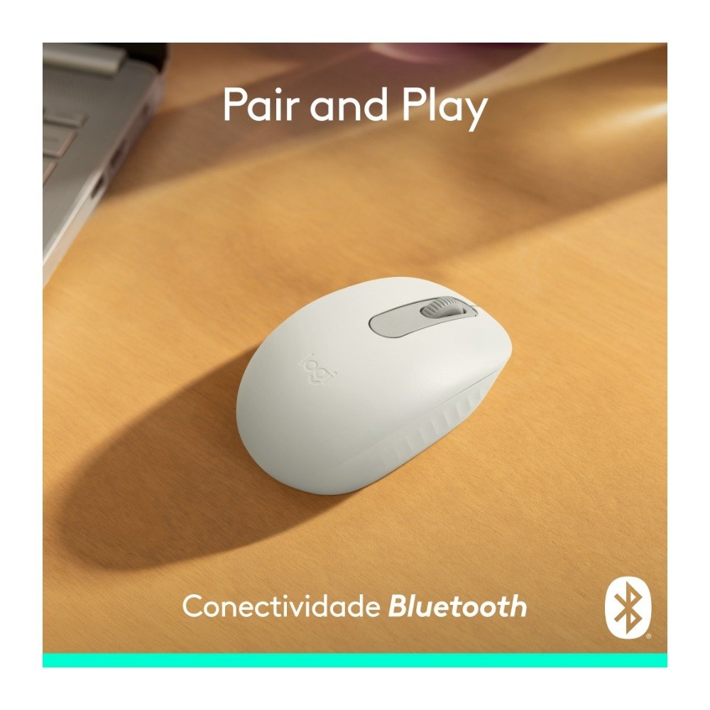 Mouse Sem Fio ( Balão.info) M196, Ambidestro Compacto, Bluetooth, Compatível com PC e Mac, Branco - 910-( Balão.info - foto 3