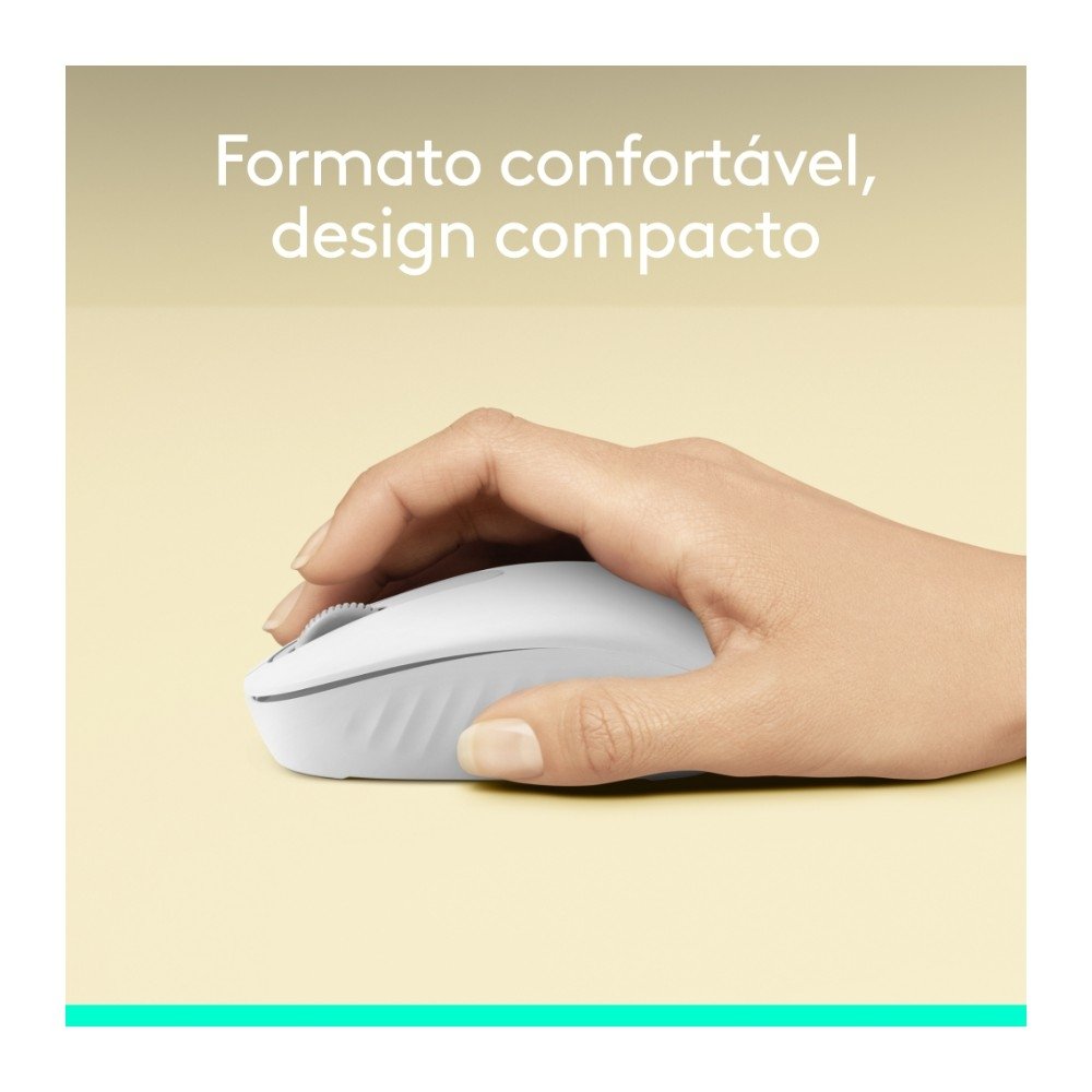 Mouse Sem Fio ( Balão.info) M196, Ambidestro Compacto, Bluetooth, Compatível com PC e Mac, Branco - 910-( Balão.info - foto 4