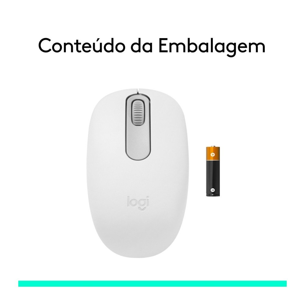 Mouse Sem Fio Logitech M196, Ambidestro Compacto, Bluetooth, Compatível com PC e Mac, Branco - 910-007457 - view 10