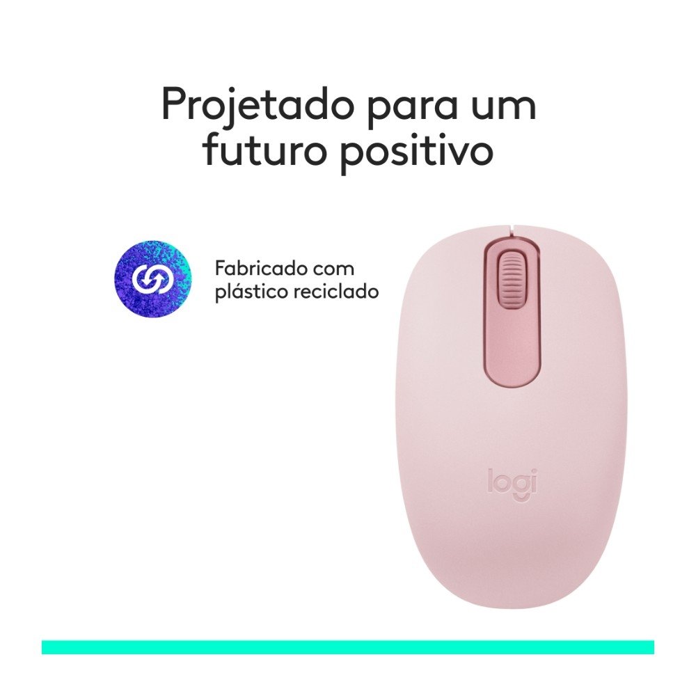 Mouse Sem Fio ( Balão.info) M196, Ambidestro Compacto, Bluetooth, Compatível com PC e Mac, Rosa - 910-( Balão.info - foto 11