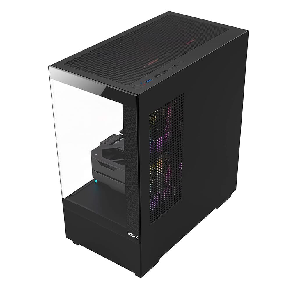 Gabinete Gamer Hyrax ( Balão.info), Mini Tower, M-ATX, Frontal e Lateral em Vidro Temperado, Sem FANs, Preto - ( Balão.info - view 7