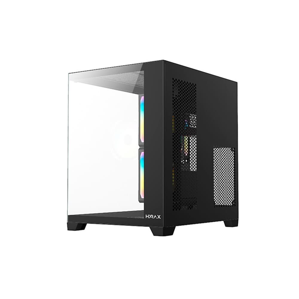 Gabinete Gamer Hyrax HGB705, Mini Tower, M-ATX, Frontal e Lateral em Vidro Temperado, Sem FANs, Preto - HGB705B - view 9