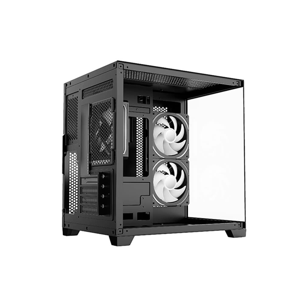 Gabinete Gamer Hyrax HGB705, Mini Tower, M-ATX, Frontal e Lateral em Vidro Temperado, Sem FANs, Preto - HGB705B - view 7