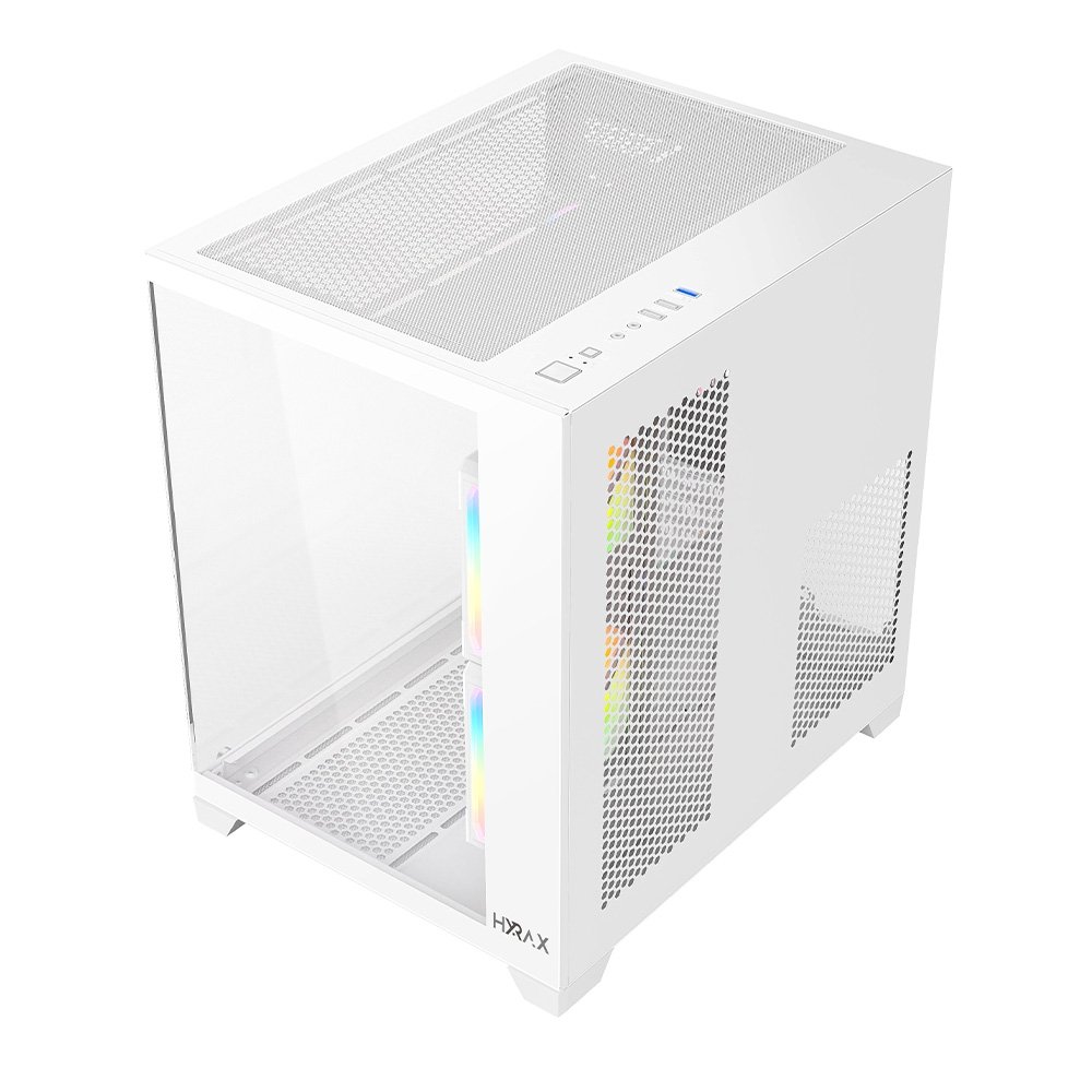 Gabinete Gamer Hyrax HGB705, Mini Tower, Frontal e Lateral em Vidro, Sem FANs, Branco - HGB705W - view 6
