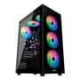 Gabinete Gamer Hyrax HGB210, Mid Tower, ATX,  Lateral e Frontal em Vidro Temperado, Sem Fans, Preto - HGB210B
