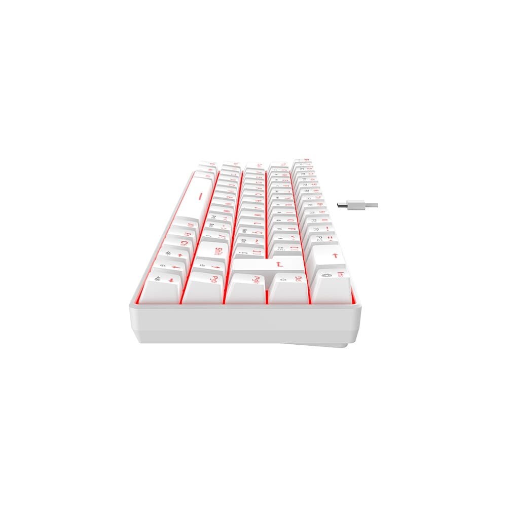 Teclado Mecânico Gamer Hyrax Thunder Pro, Switch ( Balão.info) Marrom, LED Vermelho, Layout 65%, USB-C, ( Balão.info), Branco - HCK65W-BROWN-LED - foto 5