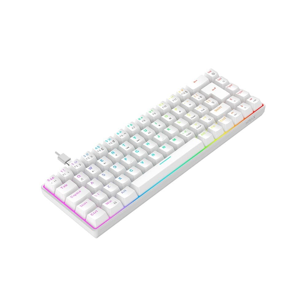 Teclado Mecânico Gamer Hyrax Thunder Pro, Switch ( Balão.info) Vermelho, RGB, Layout 65%, USB-C, ( Balão.info), Branco - HCK65W-RED-RGB - foto 4