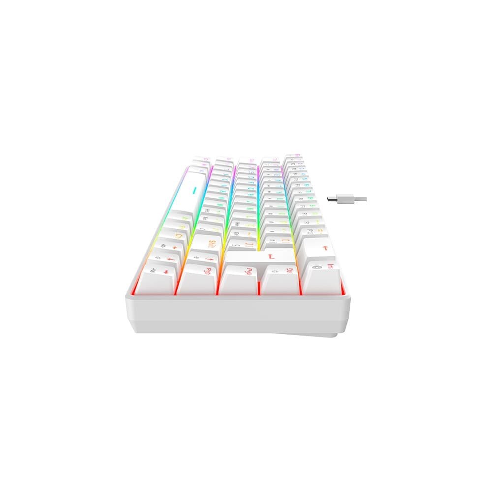 Teclado Mecânico Gamer Hyrax Thunder Pro, Switch ( Balão.info) Vermelho, RGB, Layout 65%, USB-C, ( Balão.info), Branco - HCK65W-RED-RGB - foto 5
