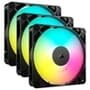 Kit com 3 Ventoinhas Corsair RS120 ARGB, 120mm, PWM, Preto - CO-9050181-WW 3