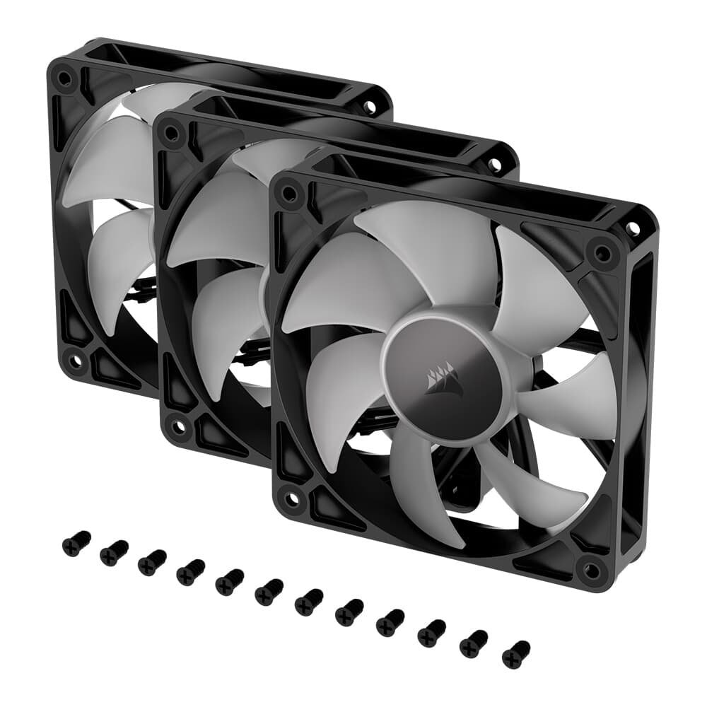 Kit com 3 Ventoinhas Corsair RS120 ARGB, 120mm, PWM, Preto - CO-9050181-WW - view 12