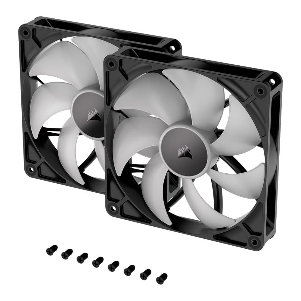 Kit com 2 Ventoinhas Corsair RS140 ARGB, 140mm, PWM, Preto - CO-9050183-WW - view 12