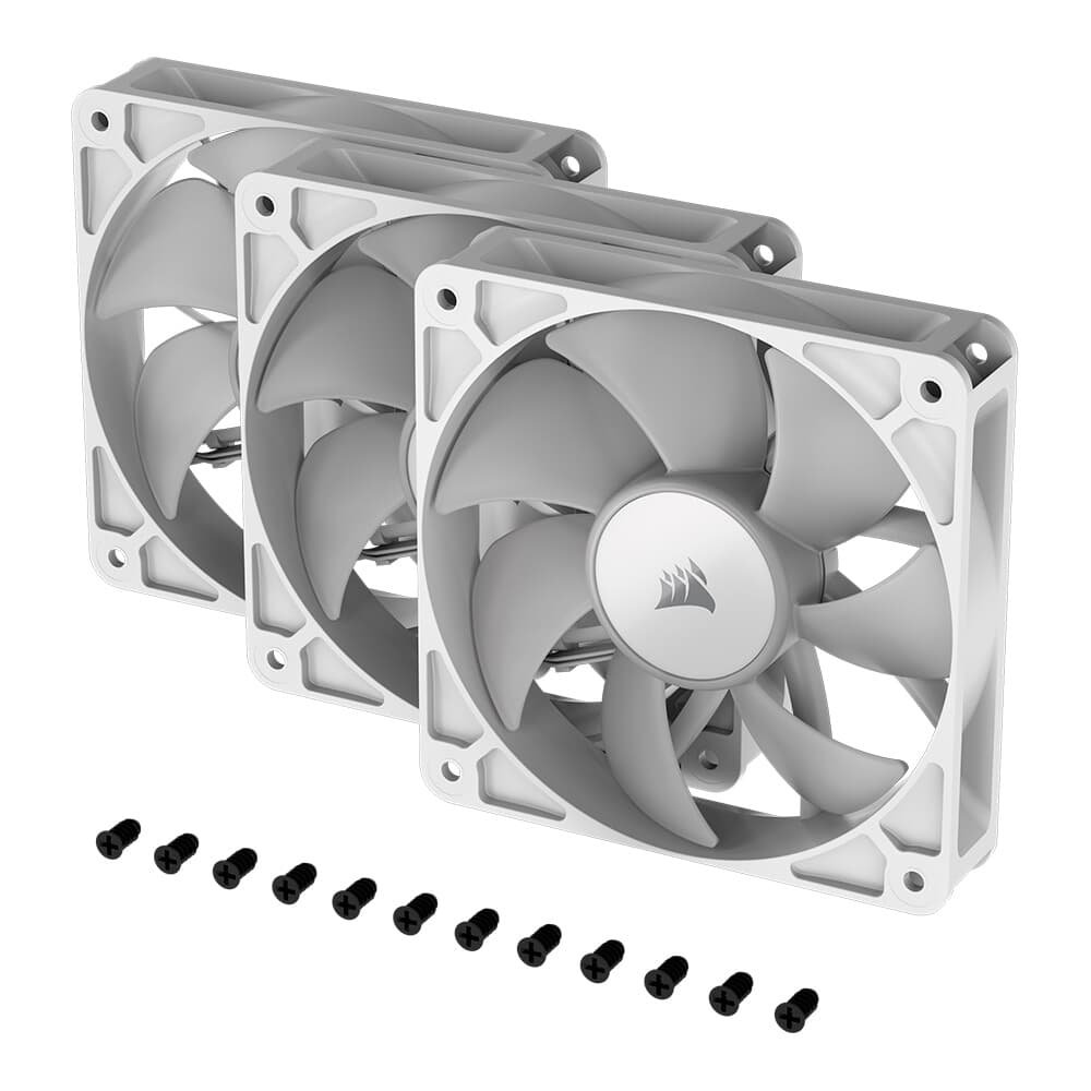 Kit com 3 Ventoinhas Corsair RS120 ARGB, 120mm, PWM, Branco - CO-9050185-WW - view 11