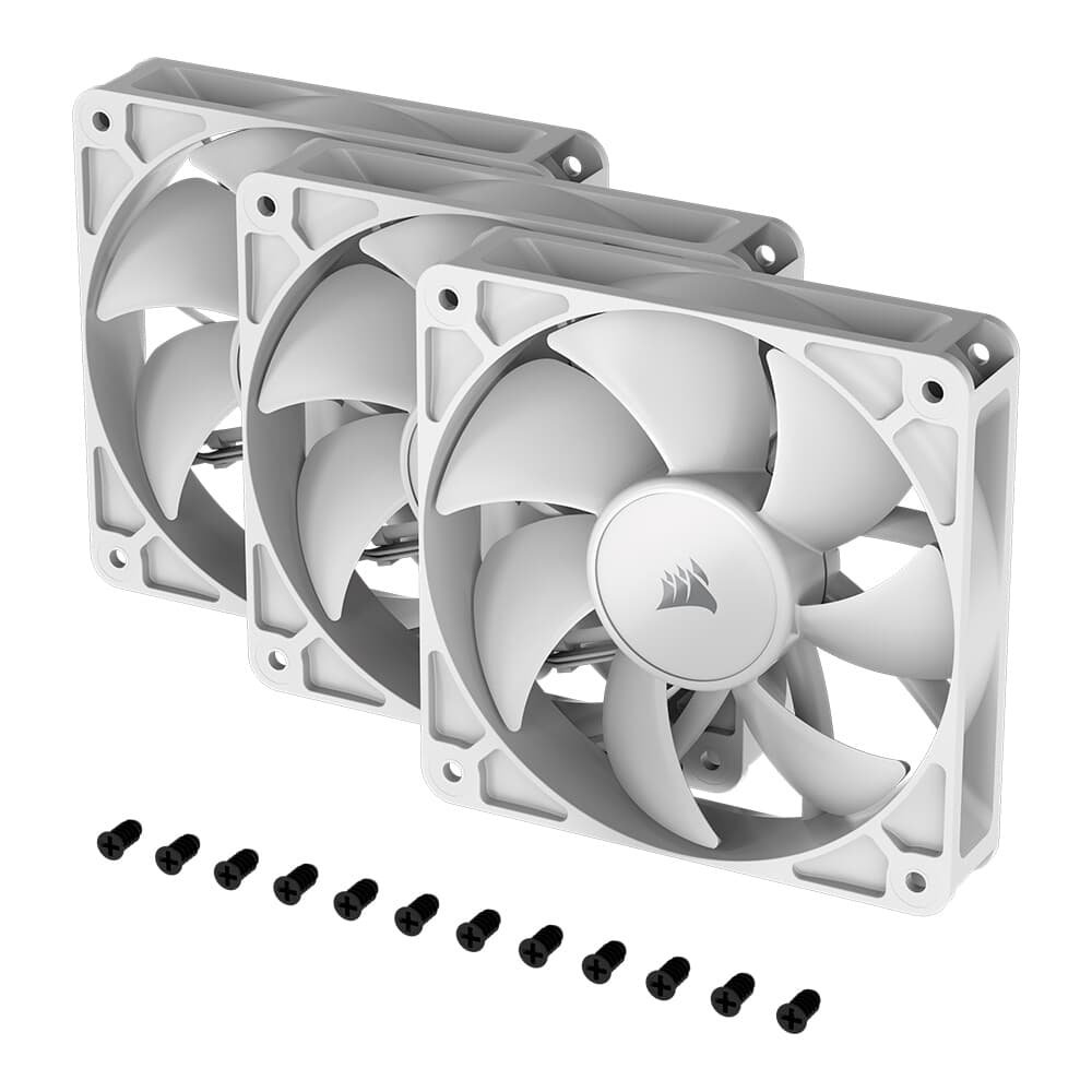 Imagem 12 de 12 do produto Kit com 3 Ventoinhas Corsair RS120, 120mm, PWM, Branco - CO-9050193-WW